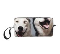 Impresión Husky, Bolsa de Maquillaje Bolsa de cosméticos Bolsa de artículos de tocador de Viaje portátil Bolsa de Maquillaje
