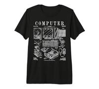 Impresión Impresa de Computer Gamer Geek Vintage IT Hardware PC Hardware Camiseta Premium