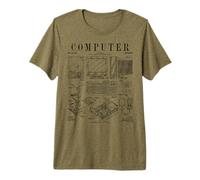 Impresión Impresa de Computer Gamer Geek Vintage IT Hardware PC Hardware Camiseta Premium