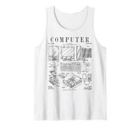 Impresión Impresa de Computer Gamer Geek Vintage IT Hardware PC Hardware Camiseta sin Mangas