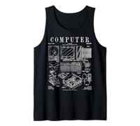 Impresión Impresa de Computer Gamer Geek Vintage IT Hardware PC Hardware Camiseta sin Mangas