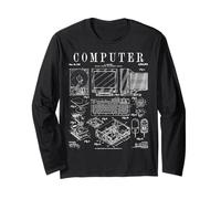 Impresión Impresa de Computer Gamer Geek Vintage IT Hardware PC Hardware Manga Larga
