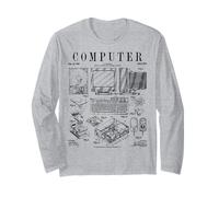 Impresión Impresa de Computer Gamer Geek Vintage IT Hardware PC Hardware Manga Larga