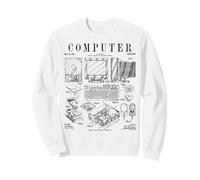 Impresión Impresa de Computer Gamer Geek Vintage IT Hardware PC Hardware Sudadera