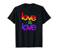 Impresión Minimalista Love is Love Pride para Seguidores LGBTQ Camiseta