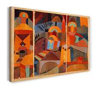 Impresión sobre Lienzo (120x80cm): Paul Klee - Jardines del Templo (1920)
