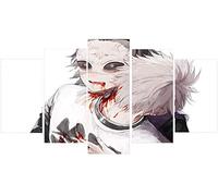 Impresión sobre lienzo, 5 piezas, diseño de anime demonios Kimetsu No Yaiba Tomioka Giyuu, póster modular de pared creativo Hd moderno decoración del hogar, tamaño B, tamaño B