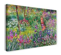 Impresión sobre lienzo (80x60cm): Claude Monet - El Jardín de los Iris en Giver