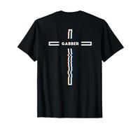 Impresión Trasera: Gabber Música Glitch Cross Rave Hardcore Camiseta