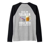 Impresión Trasera no Importa si la Silicona o la Cerveza es estanca. Camiseta Manga Raglan