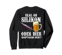 Impresión Trasera no Importa si la Silicona o la Cerveza es estanca. Sudadera