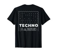 Impresión Trasera: Techno Music Origin - Diseño DJ, Raver Camiseta