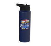 Impresión trasera Urban Tuk Tuk Racer City Drag Edition Retro de 1986 Stainless Steel Insulated Water Bottle