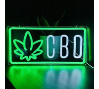 Impresión UV de CBD led señal de neón hojas acrílicas ruta boca luz para hombre cueva garaje bar tiendas dormitorio decoraciones habitación fiesta casa vacaciones alimentado por USB
