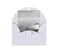 Impresión vertical de imágenes de piedras Zen grises, papel en blanco, saludo de día festivo Thankful For You (tarjeta de cumpleaños pensando en ti)