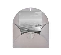 Impresión vertical de imágenes de piedras Zen grises, papel en blanco, saludo de día festivo Thankful For You (tarjeta de cumpleaños pensando en ti)