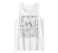 Impresión Vintage patentada de Architect Architecture Student Tools Camiseta sin Mangas