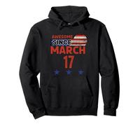 Impresionante 17 de Marzo Vintage USA Flag Classic 17 de Marzo Sudadera con Capucha