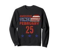Impresionante 25 de febrero Vintage USA Flag Classic 25 de febrero Sudadera