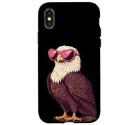 Impresionante águila con divertido traje de sol en forma de corazón Carcasa para iPhone X/XS