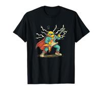 Impresionante Aspecto de héroe con Capa y Guitarra Camiseta