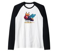 Impresionante atuendo de mosca para amantes de los insectos coronados y reyes Camiseta Manga Raglan