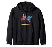 Impresionante atuendo de mosca para amantes de los insectos coronados y reyes Sudadera con Capucha