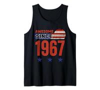 Impresionante Bandera Vintage de 1967 de Estados Unidos clásico 1967 Camiseta sin Mangas