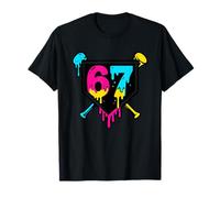 Impresionante Béisbol Crema Goteo 67 Meme Seis Siete 67th Bday Camiseta