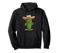 Impresionante Cactus con Sombrero de Vaquero Que trae diversión Occidental Sudadera con Capucha