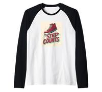 Impresionante cada paso cuenta con un disfraz de zapatos geniales Camiseta Manga Raglan