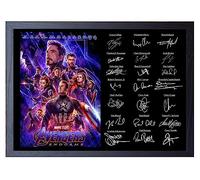 Impresionante calidad Avengers Endgame Cast firmado impresión (A4 enmarcada 34 cm x 24 cm)