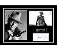 Impresionante calidad/firmada por John Wayne firmada foto