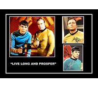 Impresionante calidad Star Trek Kirk y Spock/firmada foto firmada