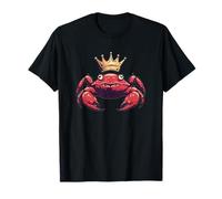Impresionante cangrejo real con corona para amantes de los cangrejos divertidos Camiseta