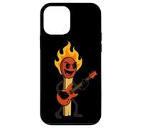 Impresionante combinación con guitarra eléctrica para los amantes de las llamas Carcasa para iPhone 12 mini