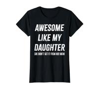 Impresionante como mi Hija Ella no lo consiguió de mamá papá Regalo Camiseta gráfica económica, Mujer, Negro, M