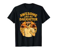 Impresionante como mi hija, papá, divertido día del padre, papá Camiseta
