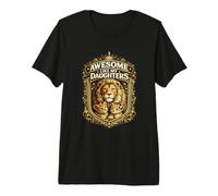 Impresionante como mis Hijas Familia león gráfico Leonas Camiseta Premium
