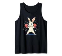 Impresionante conejo con guantes de boxeo para los amantes de la Pascua Camiseta sin Mangas