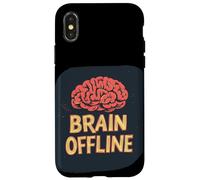 Impresionante Declaración de Cerebro Offline aparece para Hombre y Mujer Carcasa para iPhone X/XS