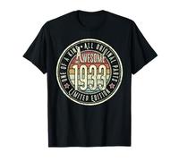 Impresionante Desde 1933 92 Celebración De Cumpleaños Vintage Retro Camiseta