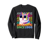 Impresionante Desde 1966 Camisa Divertida para Amantes de los Gatos 60 cumpleaños Sudadera
