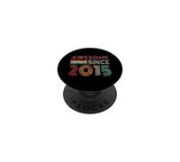 Impresionante Desde 2015, undécimo cumpleaños, Retro, Vintage, para niños y niñas PopSockets PopGrip Adhesivo