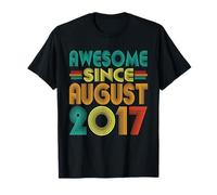 Impresionante Desde Agosto 2017 Años 9th Bday Funny Vintage Camiseta