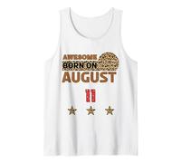 Impresionante desde el 11 de agosto 11 cumpleaños con estampado de leopardo genial Camiseta sin Mangas