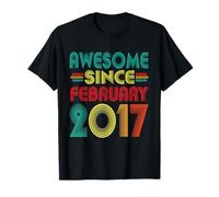 Impresionante Desde Febrero 2017 Años 9th Bday Funny Vintage Camiseta