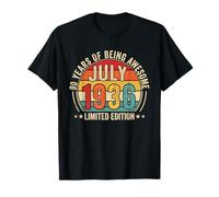 Impresionante Desde Julio de 1936 Vintage Retro 90 Cumpleaños Hombres Camiseta