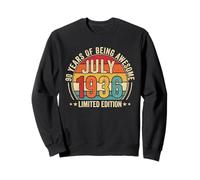 Impresionante Desde Julio de 1936 Vintage Retro 90 Cumpleaños Hombres Sudadera