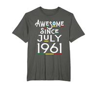 Impresionante Desde Julio de 1961 61 años Divertido 61 Camiseta, Hombre Tallas Grandes, Asfalto, 2X Alto